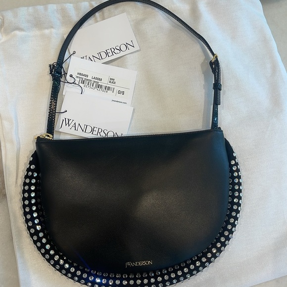 NWT JW ANDERSON BLACK CRYSTAL BUMPER MOON BAG - Picture 12 of 12